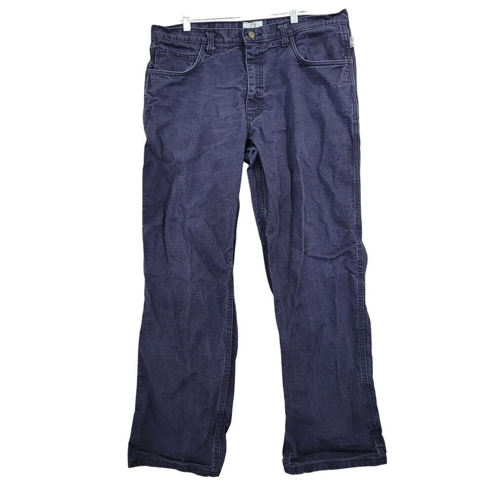 Vtg Tyndale Arc Rated Flame Resistant Carpenter Work Pants Mens 38x32 Navy JCT